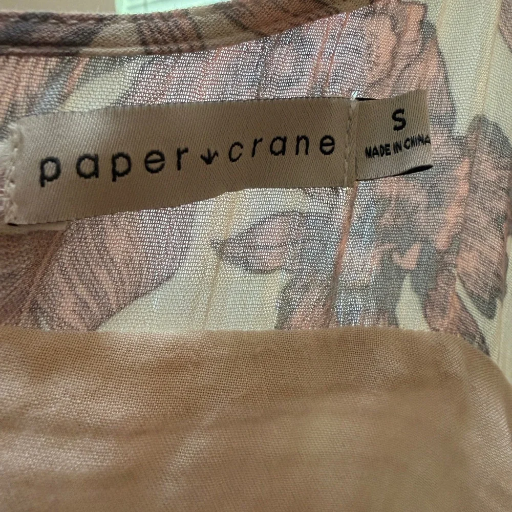 Paper Crane Floral Handkerchief Hem Sundress Small Boho Summer Strappy Back